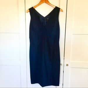 Ann Taylor Rich Navy Blue Sheath Dress NWOT SZ 10